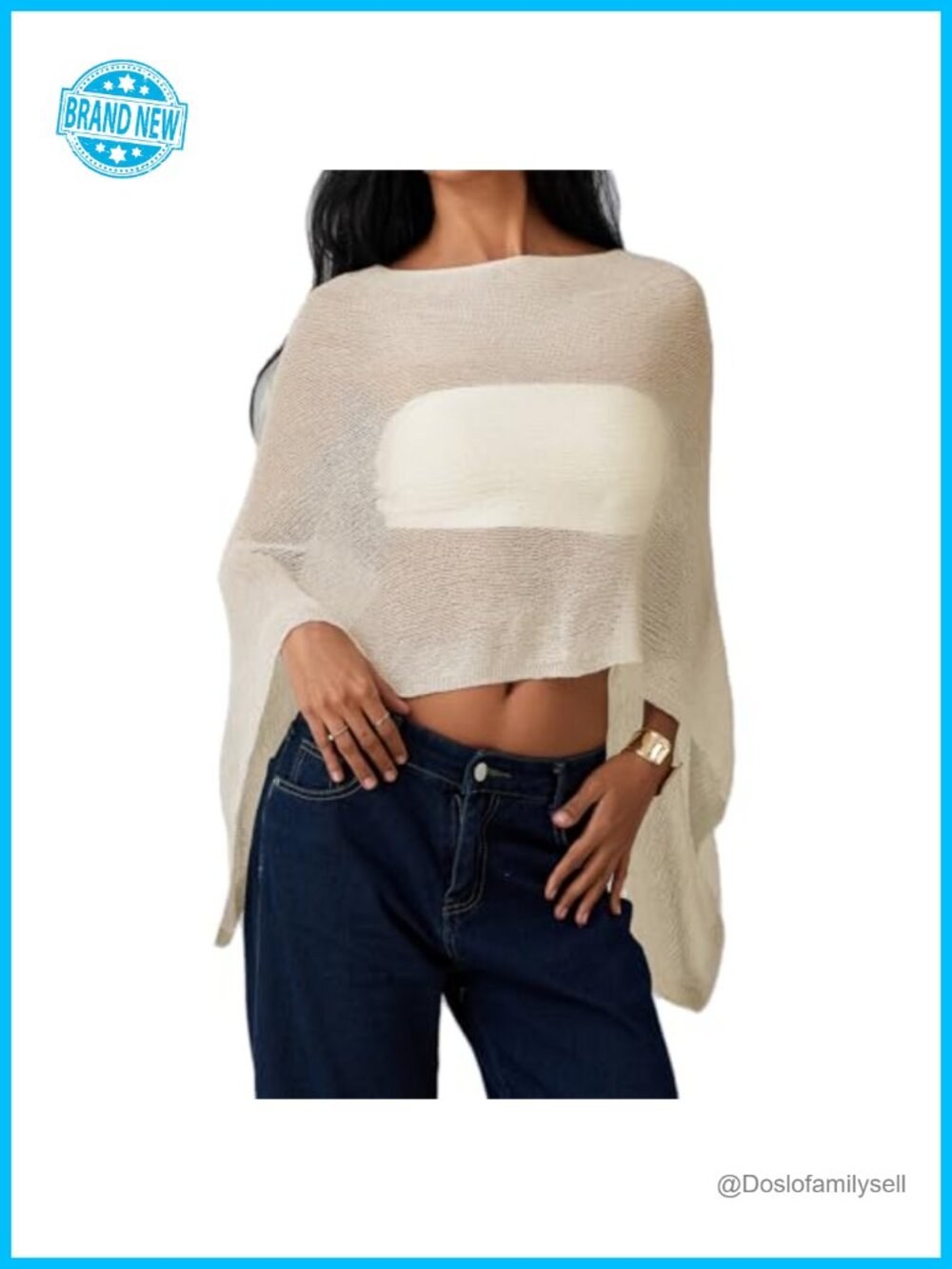 Womens Crochet Knit Batwing Shrug Sheer Beach Cover Up Top
